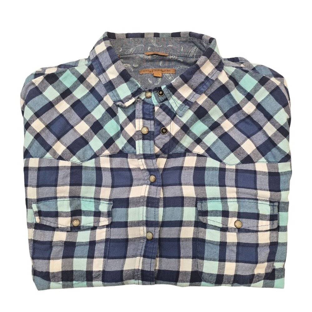 Jachs Girlfriend Bea womens XXL Plaid Button-Up Shirt Long Sleeve flannel fall